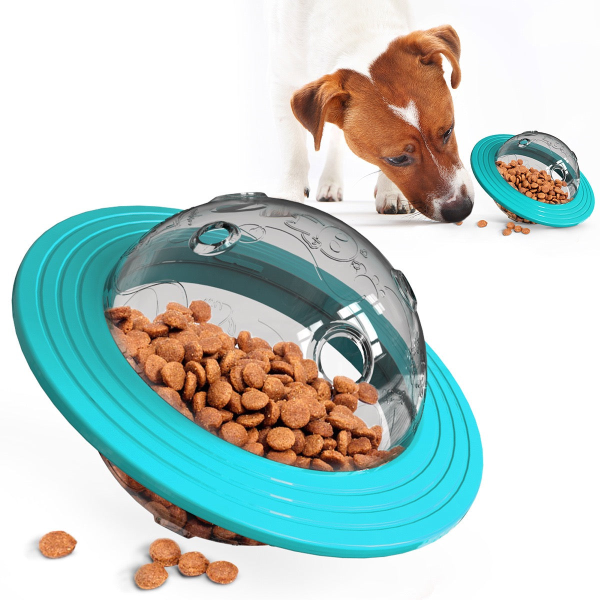 Puzzle bite-resistant and wear-resistant dog leakage frisbee