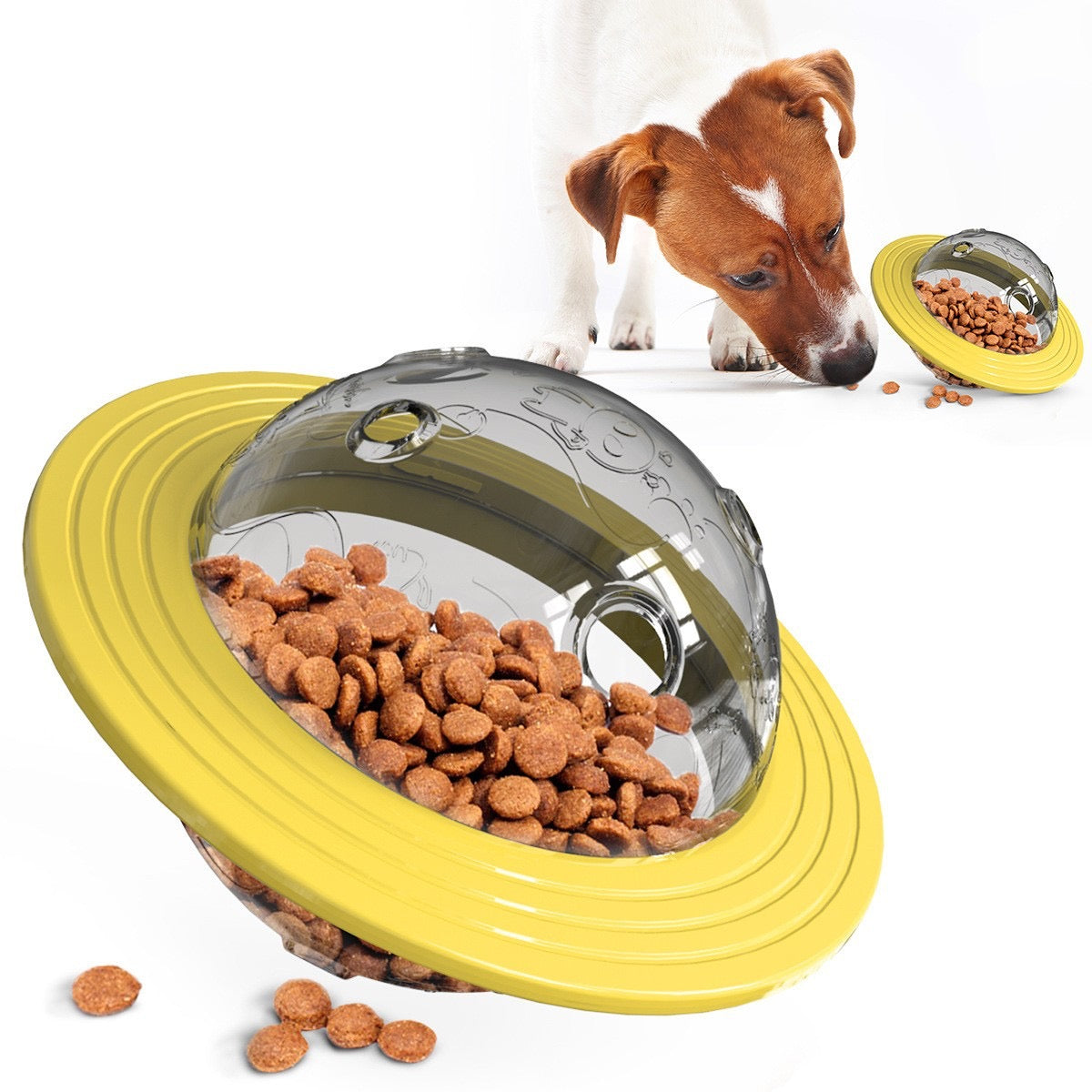 Puzzle bite-resistant and wear-resistant dog leakage frisbee