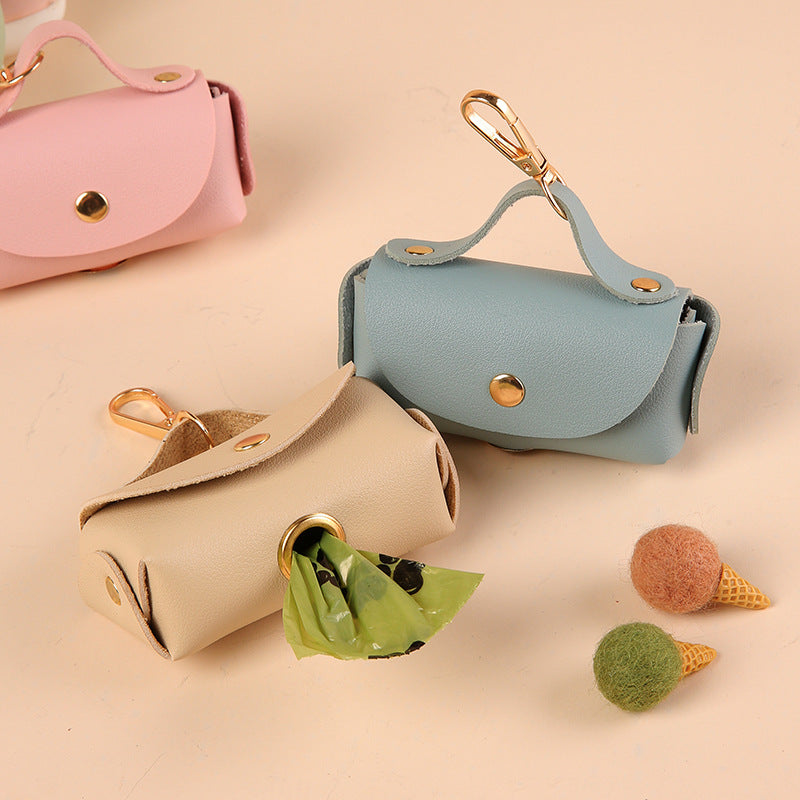 Leather Dog Poop Bag Dispenser