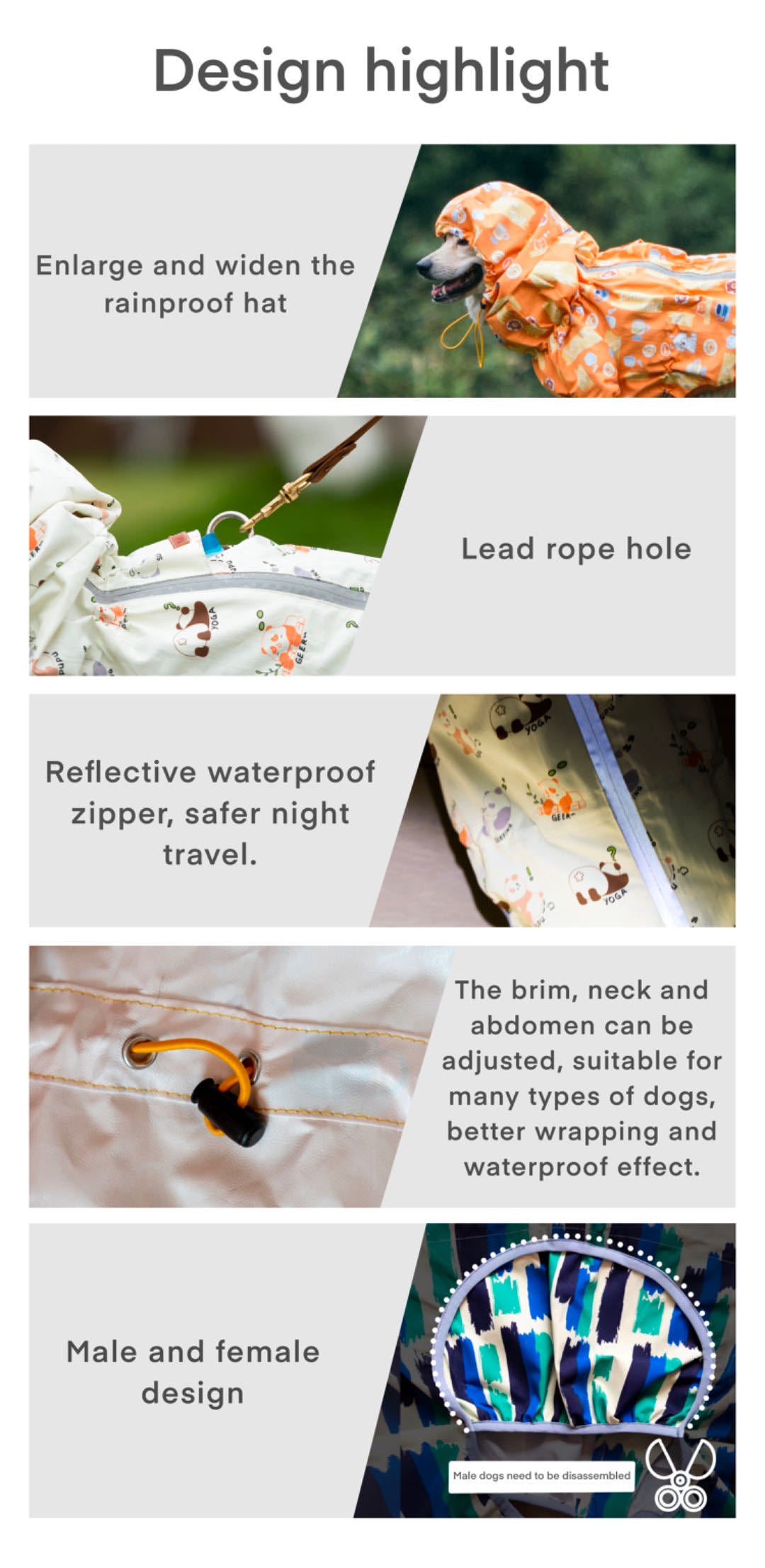Pet Reversible Raincoat