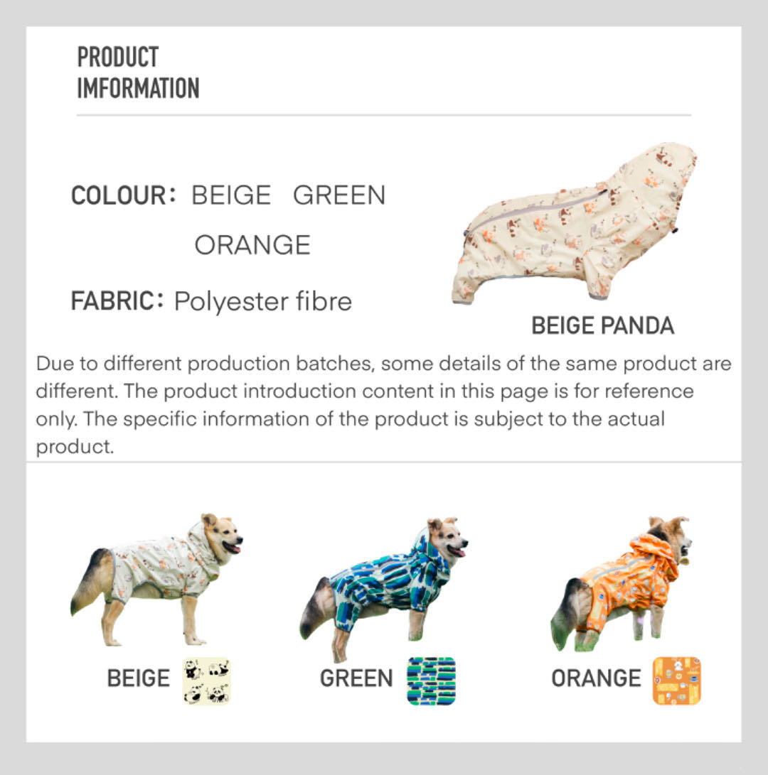 Pet Reversible Raincoat